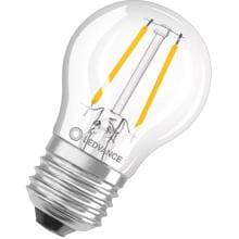 LEDVANCE LED Classic P 40 Filament DIM P 4.8W 827 Clear E27 Dimmbare LED-Lampe, 470lm, 2700K