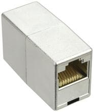 InLine Cat.5e Patchkabelkupplung 2x RJ45 Buchse, metallisiert geschirmt (69990L)