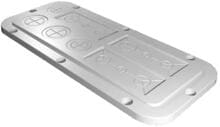 Rittal Kunststoff Flanschplatte AX modular, metrische Vorprägungen, 339x149mm (2562200)