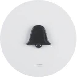 Berker 16512089 Wippe mit klarer Linse und abtastbarem Symbol Klingel, R.1/R.3, polarweiß glänzend