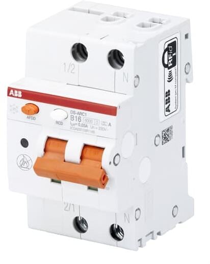 ABB DS-ARC1 B16 A30 AFDD+FI/LS Brandschutzschalter, 6kA, 16/0,03A, 1-Polig+N