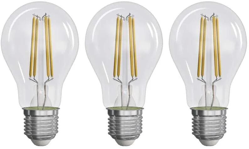 EMOS 1525283411 LED Lampe Filament A60 A CLASS, E27, 3,8W (60W), 806lm, Neutralweiß (3Stk.)