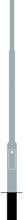 Metalogalva Aufsatzmast 4,0/60 ZA N1, mit Erdstück, zylindrisch-abgesetzt, silber (CGBAE04D)