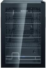 Bomann KSG 7290 Glastür-Kühlschrank, 54 cm breit, 115 Liter, Raum für 178 Dosen à 330 ml, schwarz (772900)