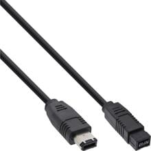 InLine FireWire Kabel, IEEE1394 6pol Stecker zu 9pol Stecker, schwarz