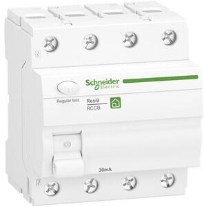 Schneider Electric R9R22463 Fehlerstrom-Schutz- schalter Resi9, 4-Polig, 63A, 30mA, Typ A