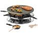 Unold 48726 Multi 4 in 1 Raclette, 1300W, 8 Raclettepfännchen, stufenlose Temperaturregelung, Edelstahl/schwarz