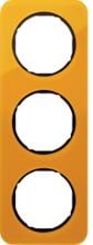 Berker 10132334 Rahmen, 3fach, R.1, Acryl orange transparent/schwarz glänzend