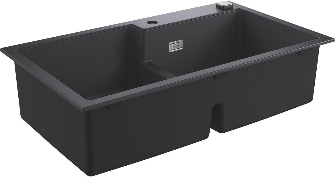 GROHE K500 Kompositspüle, Doppelbecken, 860x500mm, reversibel, granit schwarz (31649AP0)