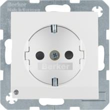 Berker 41091909 Steckdose SCHUKO mit LED-Orientierungslicht, S.1/B.3/B.7, polarweiß matt
