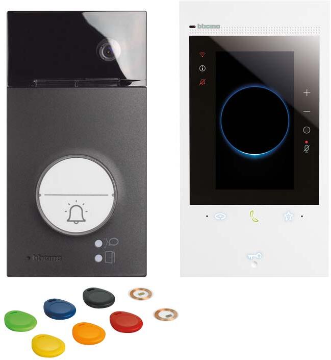 Bticino Flex"ONE Video-Set mit Türstation LINEA3000 Black + CLASSE 300EOS with Netatmo (363915)