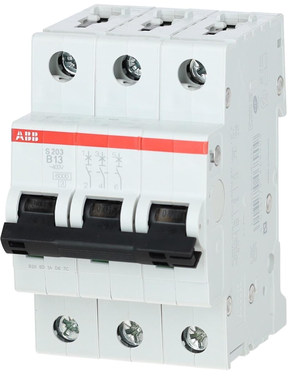 ABB S203-B13 pro M Compact Sicherungsautomat, 3-Polig, 13A, 4kV (2CDS253001R0135)