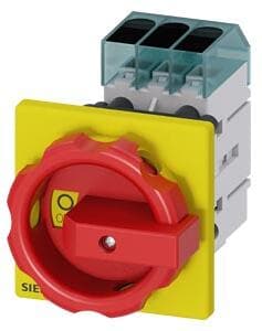 Siemens 3LD3454-0TK53 Lasttrennschalter 3LD3, Iu 63 A, Hauptschalter, 3-polig, Bemessungsbetriebsleistung bei AC-23 A bei 400V 22,0 kW, Frontbefestigu