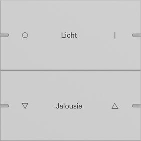 Gira 5032915 Wippenset 2fach individuell für Tastsensor 4, Grau Matt
