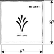 Geberit Wandbedienpanel berührungslos, weiß (147044001)