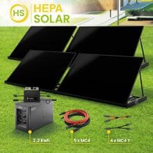 HEPA Solar POWER-KIT 1760 HPBC-PV-Module inkl. Mikrowechselrichter 800W, Powercube und Zubehör (300114200001)