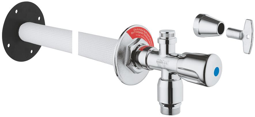 GROHE Außenwandventil, Bausatz Eurotec, chrom (41206000)