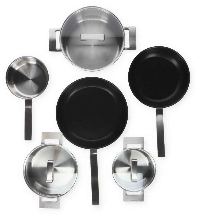 Siemens HZ9SE060 Kochgeschirr-Set, induktionsgeeignet, backofenfest, 6-teilig, edelstahl