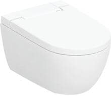 Geberit AquaClean Alba WC-Komplettanlage Wand-WC: WC-Keramik: weiß / KeraTect, Designabdeckung: weiß (146350011)