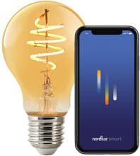 Nordlux Smart E27, A60 Deco Leuchtmittel, 2200K, 380L, 4,7W, dimmbar, bernstein (2170102747)
