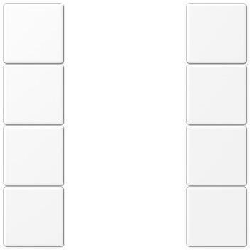 Jung LS504TSAWWM Tastensatz, 4fach, F50, Serie LS, schneeweiß matt