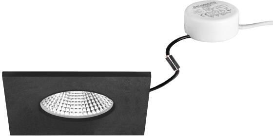 Brumberg BB21 LED-Einbaudownlight Phasenabschnitt dimmbar 230V AC, 7W, 620 lm, 3000K, eckig, starr, schwarz (40481183)