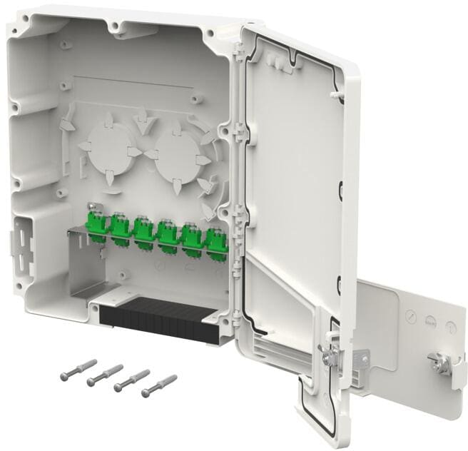 METZ CONNECT OpDAT Aufputzgehäuse MV 12xLC-D APC OS2 VIK IP54 (15036007612-E)