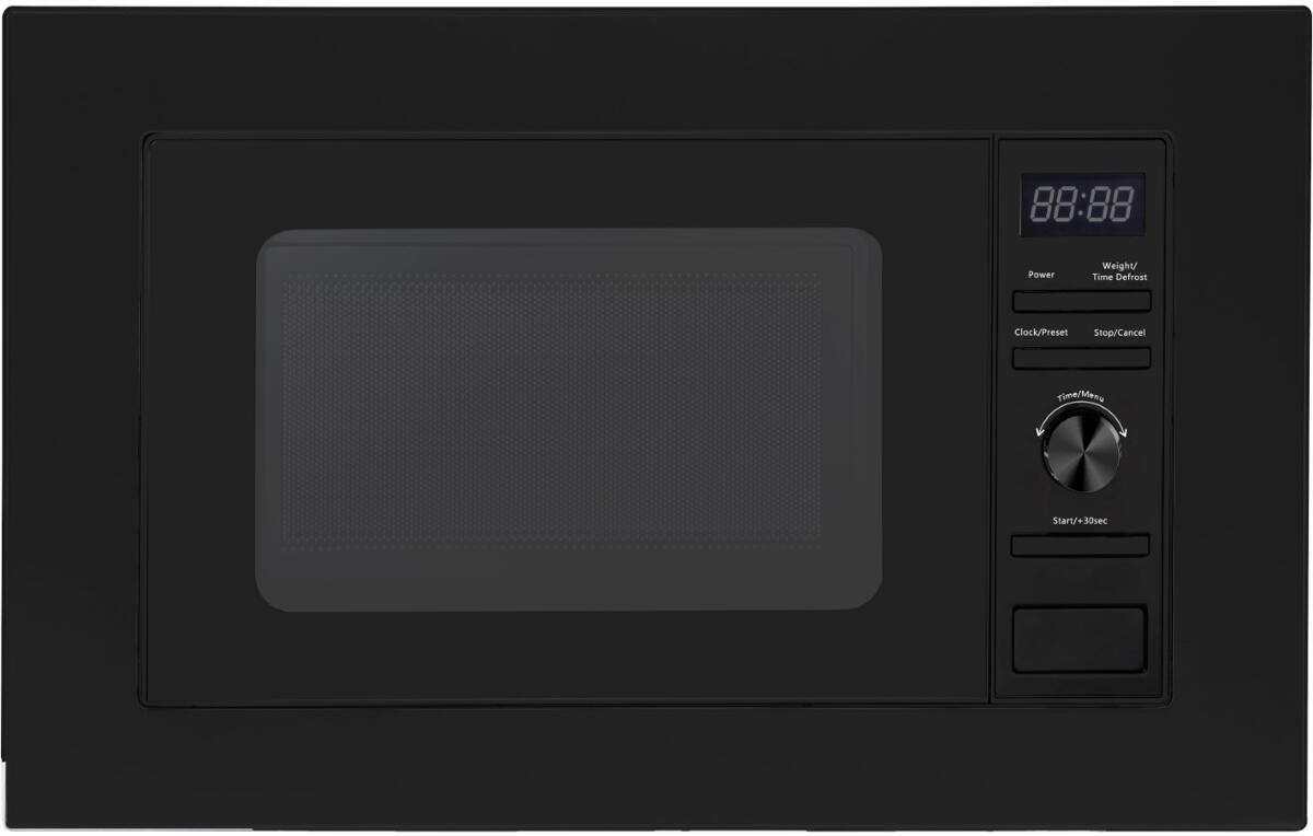 PKM MW800-20B EB Einbau-Mikrowelle, 800 W, 20 Liter, 6 Stufen, Auftaufunktion, Endsignal, Druckknopf, Drehteller, schwarz