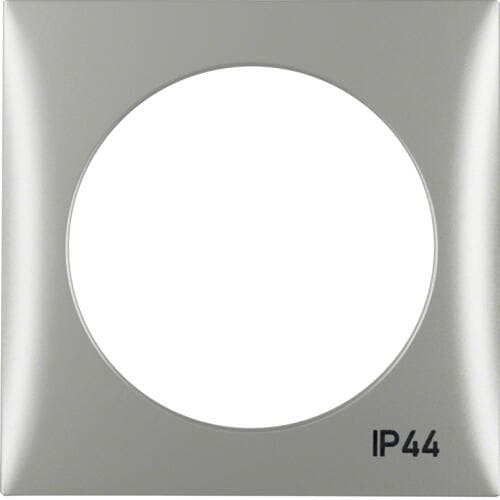 Berker 918272568 Rahmen mit Aufdruck "IP44", Integro Flow, chrom matt, lackiert