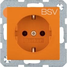 Berker 47438917 Steckdose SCHUKO, Aufdruck BSV, S.1, orange glänzend