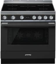 Smeg CPF9IPAN Standherd mit Induktionskochfeld, 90 cm breit, 115 L, SoftClose, Pyrolyse, 10 Garfunktionen, anthrazit