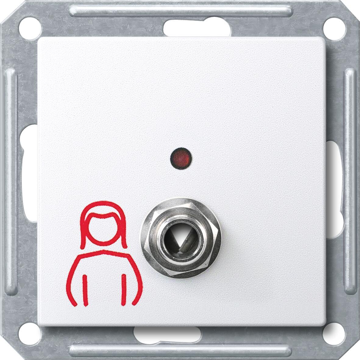 Merten MEG4846-0325 Systemsteckdose für Birntaster, System M, aktivweiß