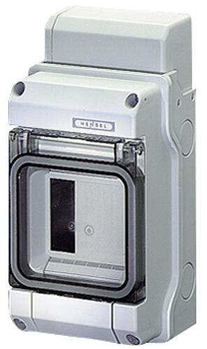 Hensel KV 9103 Automatengehäuse, 3TE, IP65, HxBxT 197x102x92 mm, grau