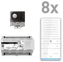 TCS PAIF080/006 audio:pack PRO Einbau für 8 Wohneinheiten, mit Einbaulautsprecher ASI12000 + 8 Freisprecher ISW6031 + Steuergerät NBV2600