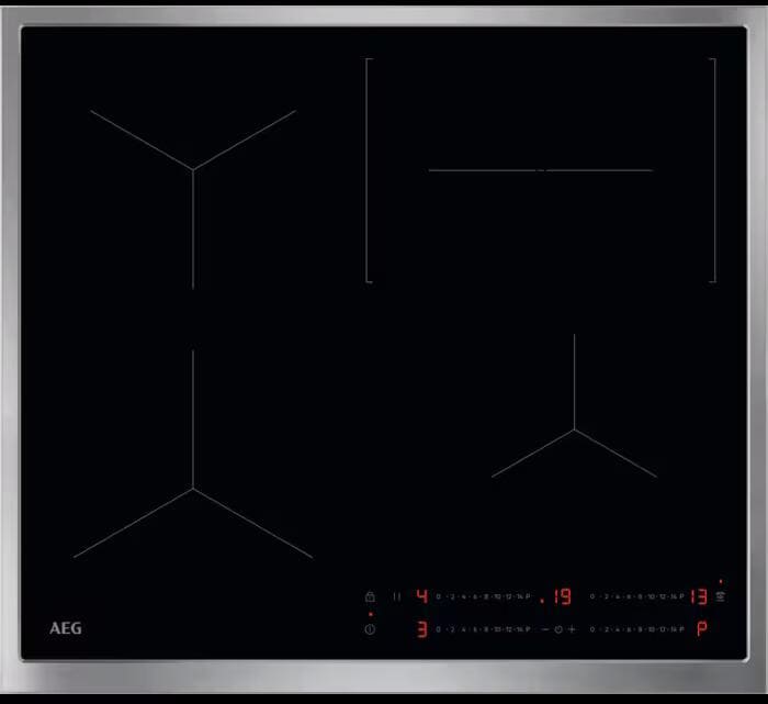 AEG TO64IC0CXB Autarkes Induktionskochfeld, Glaskeramik, 60 cm, Hob²Hood, Edelstahlrahmen, schwarz (949493008)