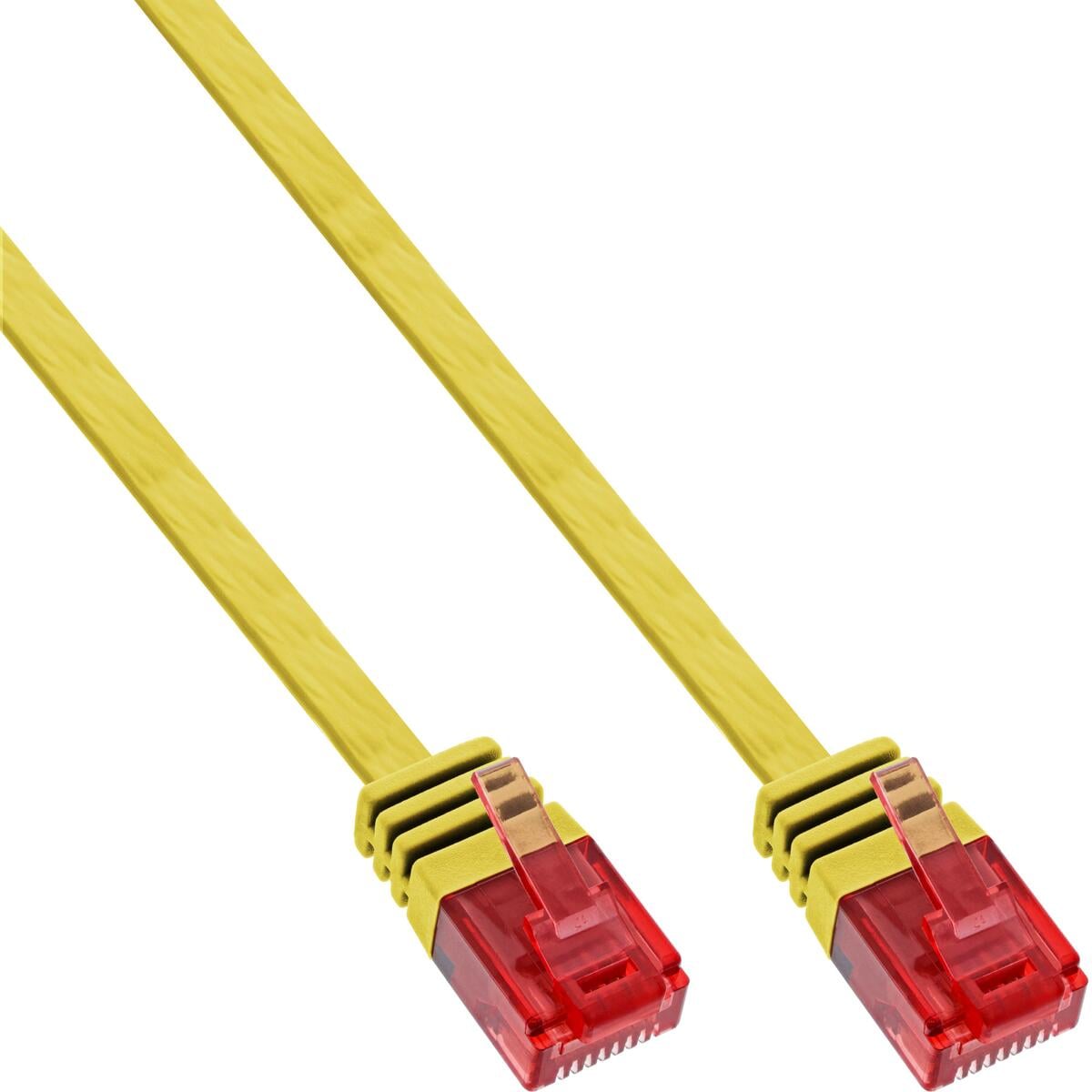 InLine Patchkabel flach, U/UTP, Cat.6, gelb, 3m (71603Y)