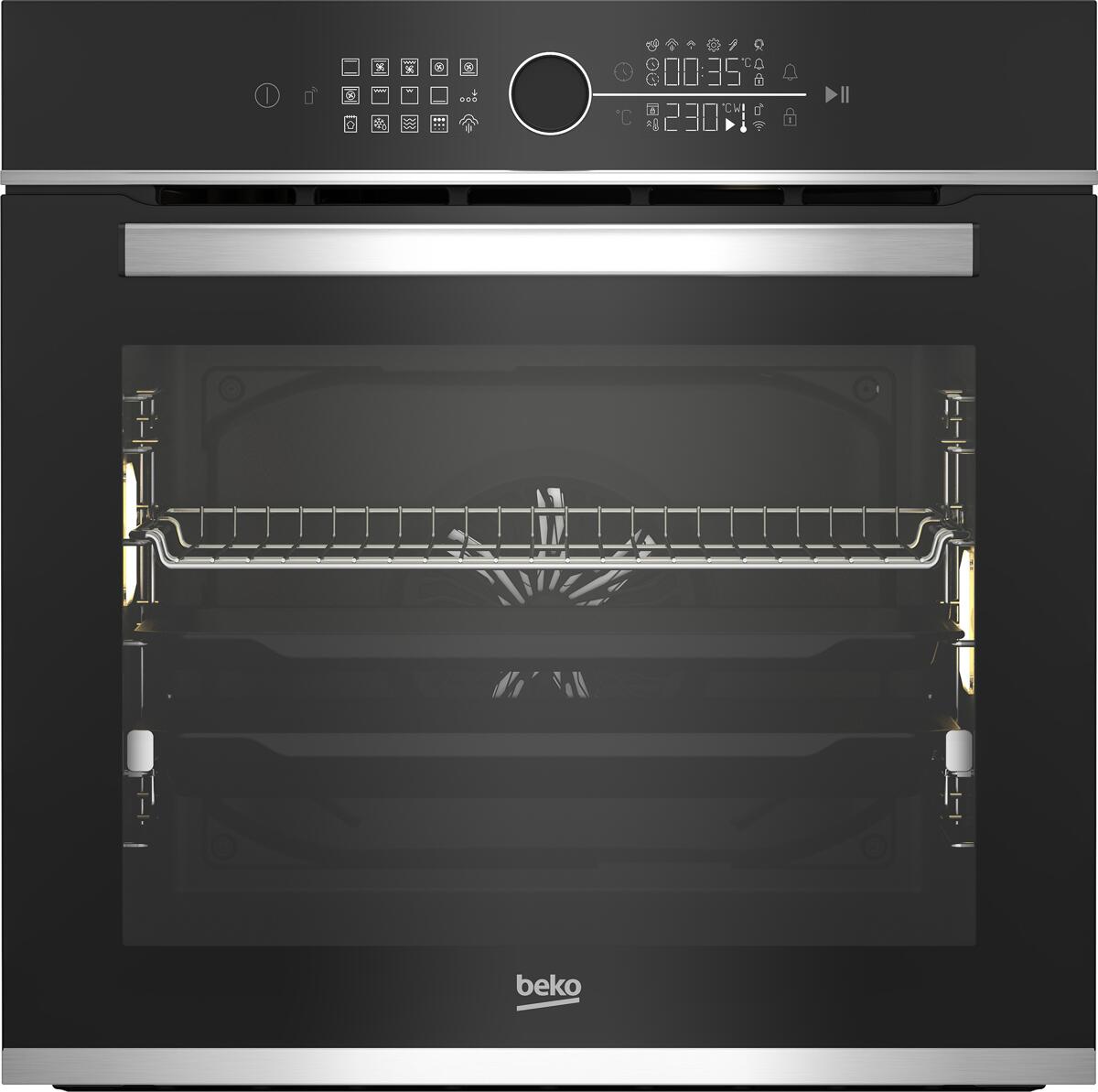 Beko BBIM13400XS EEK: A+ Einbaubackofen, 60 cm breit, 72 L, SoftDoor, CleanZone, PizzaPro, edelstahl