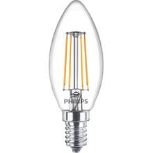 Philips Classic LED Lampe in Kerzenform, E14, 4,3W, 470lm, 2700K, klar (929001889755)