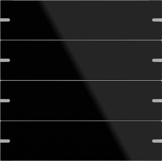 Gira 502405 Wippenset 4fach für Tastsensor 4, Glas schwarz