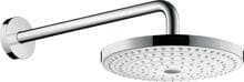 hansgrohe Raindance Select S Duschkopf 240 2 Strahlarten mit Brausearm, Metall, 17 l/min, 243 mm, Weiß/Chrom, (26466400)