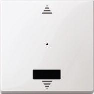 Wippe für Taster-Modul 1fach mit IR (Pfeile Auf/Ab), Polarweiß, Unterputzeinsätze für alle Serien, Merten MEG5214-0419