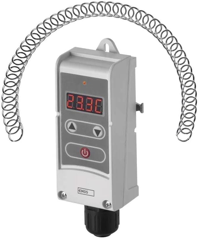 EMOS P5683 Anlege-Thermostat, manuell, ON/OFF, weiß (2101107000)