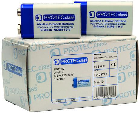 Protec.class PBAT 9V Block Alkali Batterie 10er Box