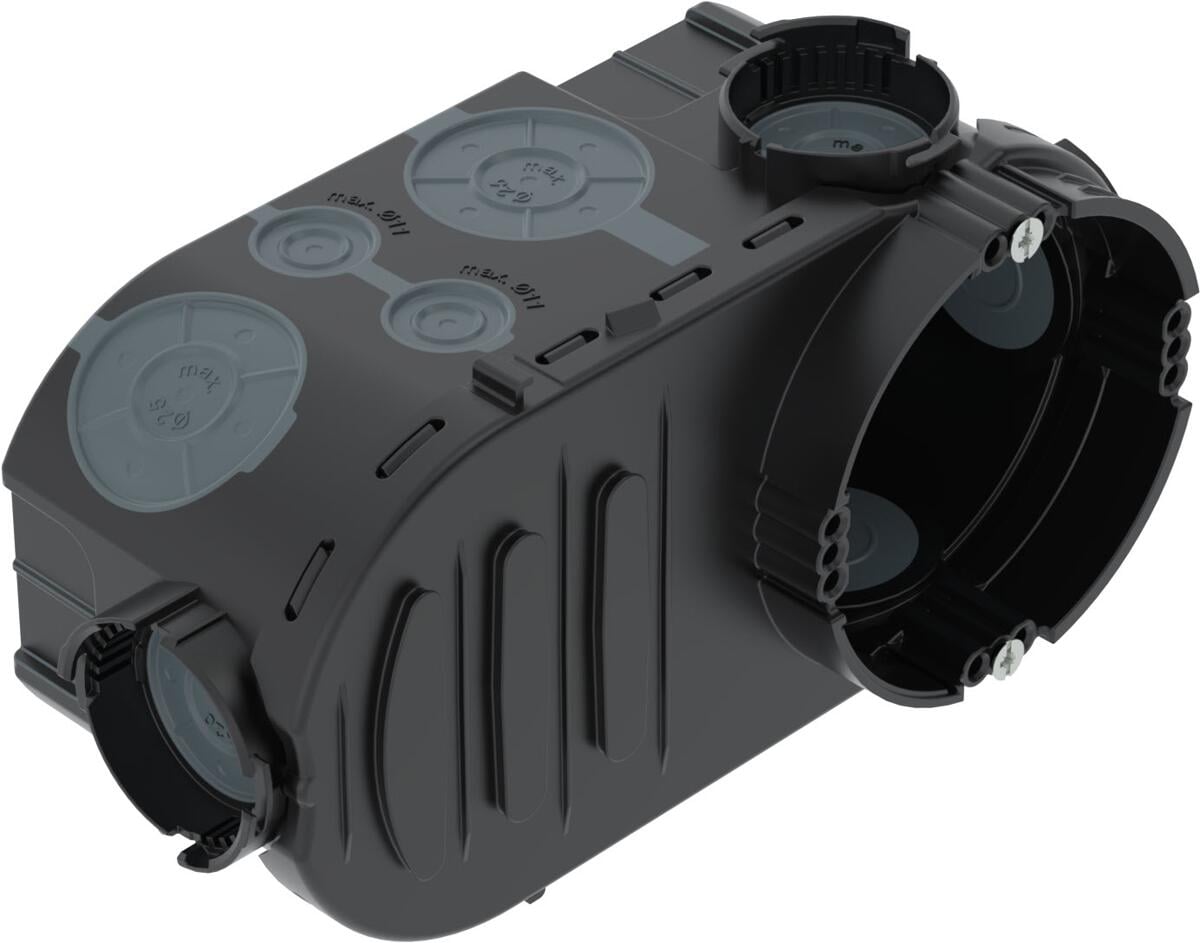 OBO Bettermann UE 66-L UP Unterputz-Elektronikdose 66, luftdicht, schwarz, (2003727)