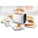 Unold 38410 Shine White Toaster, 700-800W, 6 Röstgrade, Cool-Touch-Gehäuse, weiß/schwarz