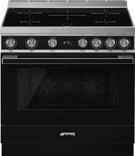Smeg CPF9IPBL Standherd mit Induktionskochfeld, 90 cm breit, 115 L, SoftClose, Pyrolyse, 10 Garfunktionen, Metall lackiert