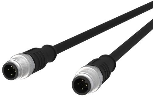 METZ CONNECT M12 Sensor-/Aktorleitung, A-kodiert, 1,0 m, M12 Stecker gerade - M12 Stecker gerade, ungeschirmt, 5-polig, PUR ( 142MDA11010 )