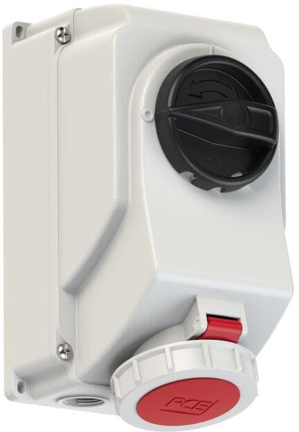 PCE CEE-Steckdose, abschaltbar, 16A, 5p, 6h, IP66/IP67, 400V, rot (75152-6)