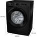 Gorenje WNPI84APSB 8 kg Frontlader Waschmaschine, 60 cm breit, 1400 U/Min, AquaStop, Kindersicherung, schwarz