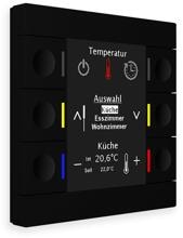 MDT Smart 86 KNX Bedienzentrale, 6-fach, Farbdisplay, Kunststoff, schwarz matt (BE-BZS8606.01)